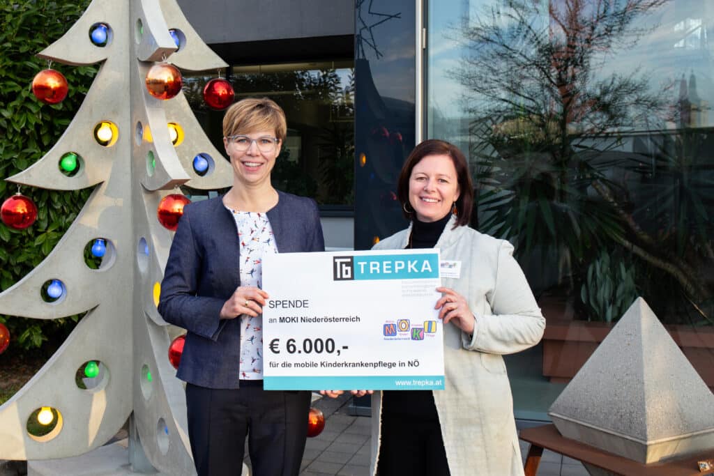 Übergabe der Weihnachtsspende in Höhe von 6.000 Euro von der Firma Alfred Trepka GmbH.